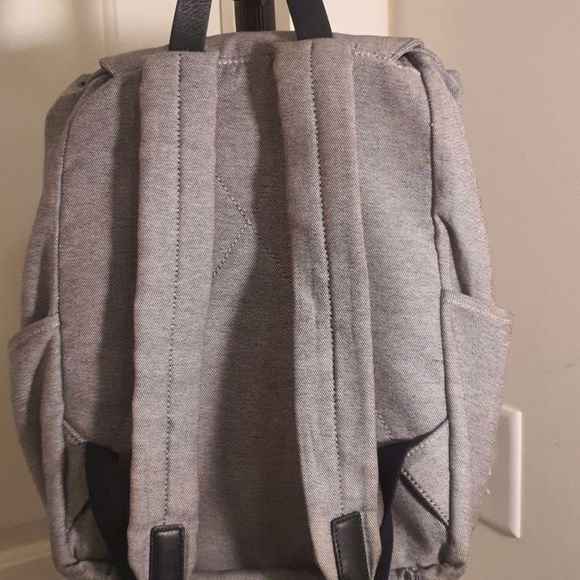 Everlane Backpack The Modern Snap Gray Twill Laptop Bag Drawstring - Picture 3 of 6